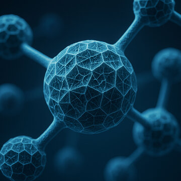 프렉탈 구조로 이루어진 기하학 모양의 분자 모양.