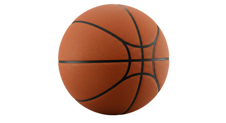 Realistic Orange Basketball with Textured Surface Against a Warm Background