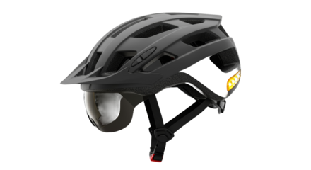 High tech Bicycle Helmet with Integrated Safety Lights and Sun Visor