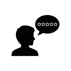 Customer Review Feedback Speech Bubble Icon Vector