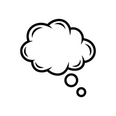 Blank Thought Bubble Outline Icon