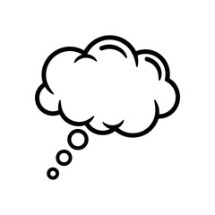 Thought Bubble Outline Icon