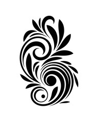 Decorative Floral Swirl Vector Pattern