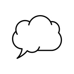 Speech Bubble Outline Vector Illustration