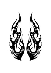 Tribal Flame Tattoo Design