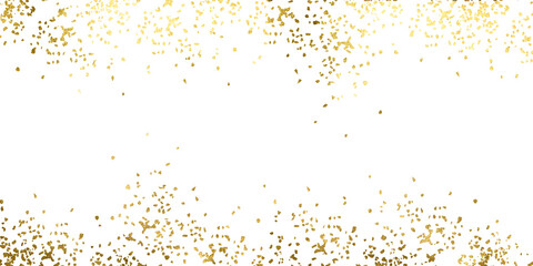 Pieces flakes of golden flakes shimmer.Frame on png transparent background. Abstract png design element. Premium design,wedding,vip cover template,grand opening,flyer. 