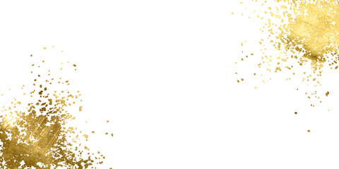 Frame Golden Foil Pieces flakes of gold texture, overlay shimmer,gold  spray,golden confetti on png transparent background. Premium design,wedding,vip cover template,grand opening,flyer,holiday.