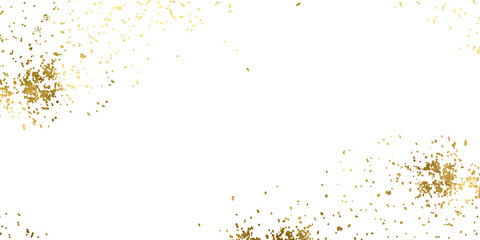 Gold glitter, confetti,dust.Golden Foil Pieces flakes, gold texture,golden confetti. Golden Frame on png transparent background. Premium design png, wedding, vip cover template, grand opening, flyer. 