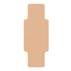 Tan Adhesive Bandage For Minor Wounds With A Tan Skin Tone And Small Pattern On A Transparent Background