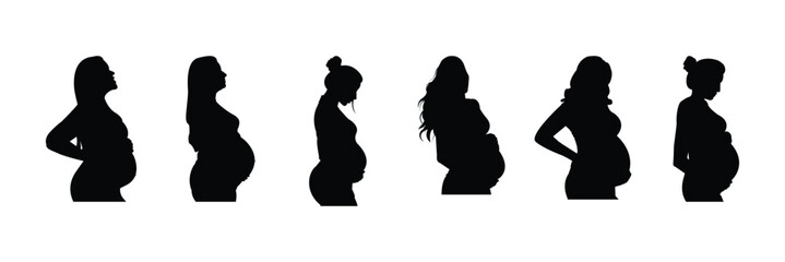 expecting mother, motherhood concept, family lifestyle, health, medical, fetal growth, maternal care, development .eps 10