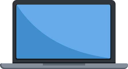 Illustration of Laptop with Blue Screen