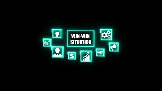 Presenting win-win situation concept for successful business partnerships.