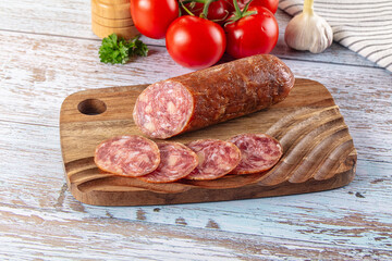 Salchichon pork cured sausages with parmesan