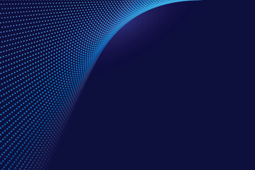 Dynamic Blue Dot Matrix Curve