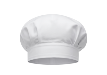 Classic chef s hat isolated PNG, professional cook uniform headwear for culinary arts and restaurant kitchen apparel