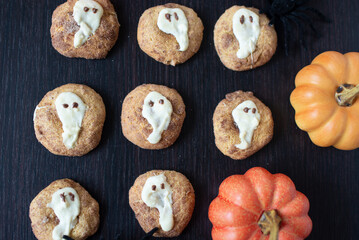 sweet home made halloween pumpkin cookies