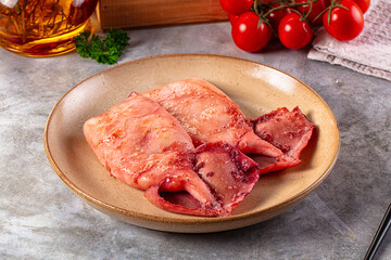 Delicous roasted calamari with protein