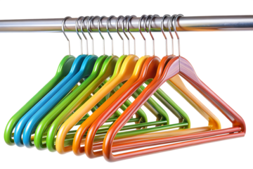 clothes hanger on hangers  isolated on white background ,PNG. AI Generated
