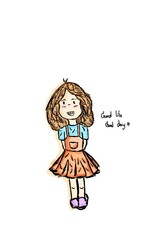 little girl with a doll