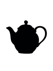 vector illustration kitchen teapot outline