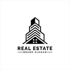 Fototapeta premium Abstract building design with text architecture logo