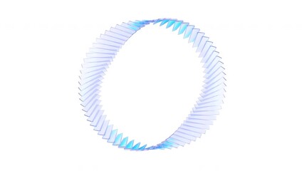 Abstract glass shape on a white background, 4k seamless loop animation, 3d render - Powered by Adobe