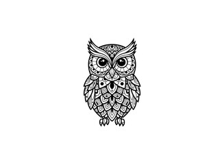 Mandala owl illustration