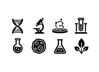 Science and research icons