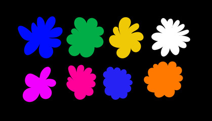 abstract colorful background with hand-drawn shapes