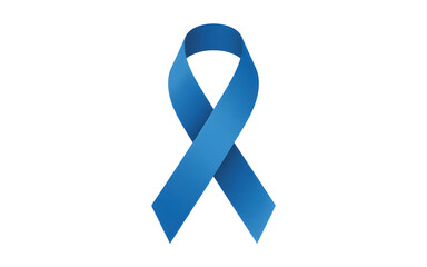 Solid royal blue awareness ribbon symbolizing support for various causes campaigning for hope