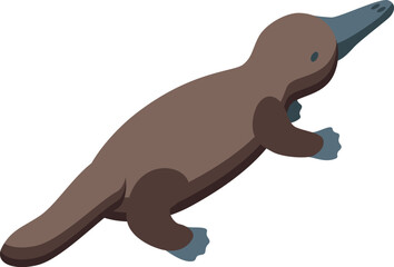 Platypus, also known as ornithorhynchus anatinus, is swimming underwater