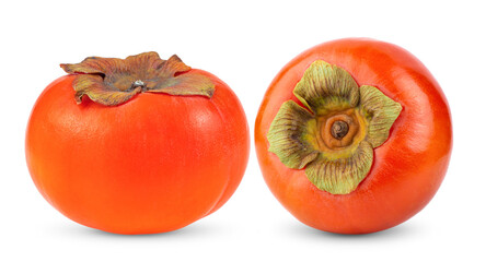 ripe persimmons isolated on transparent png (Image from camera)
