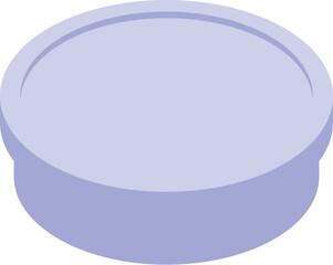 Closed purple container providing secure storage for various items