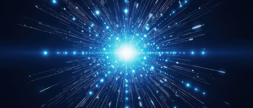 Abstract visualization of global data connections with glowing nodes and lines, depicting network control, digital communication, and cloud systems.