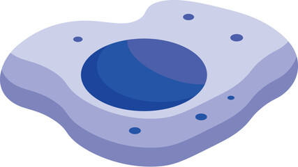 Isometric monocyte immune cell circulating in the bloodstream, engulfing pathogens and presenting antigens