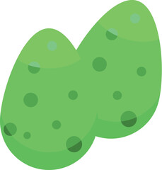 Vibrant green prickly pear cactus pads basking in the desert sun