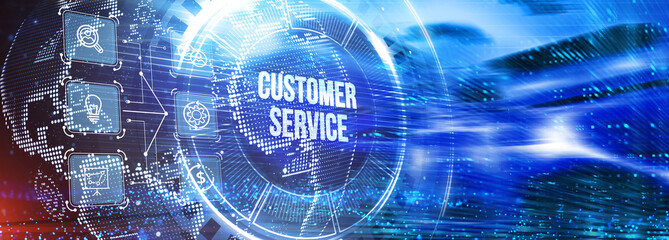 Customer service and care, patron protection, customer personalization. 3d illustration