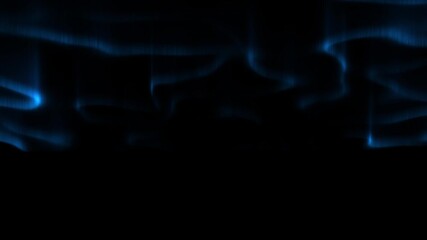 futuristic blue aurora light waves animation on black background for special effects and video intros/outros - Powered by Adobe
