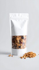 Granola Packaging Mockup - A Clear View of Healthy Breakfast.