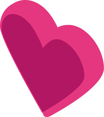 Stylized pink layered heart symbolizing love, affection, and romance