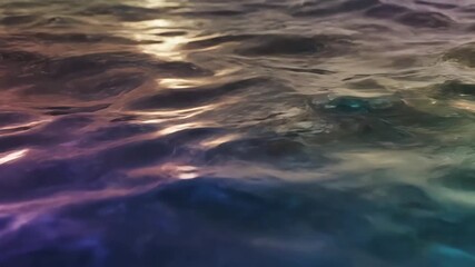 Iridescent Water Surface A Mesmerizing Display of Light and Motion. - Powered by Adobe