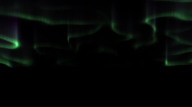 futuristic aurora light waves animation on black background for special effects and video intros/outros