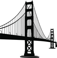 golden gate bridge vector 