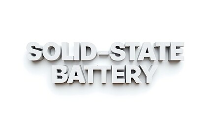 Discover the future of energy with stunning 3D text for solid-state battery technology