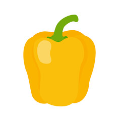 黄色のパプリカのシンプルなイラスト