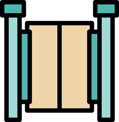 Elevator doors closing in a modern building, representing vertical transportation