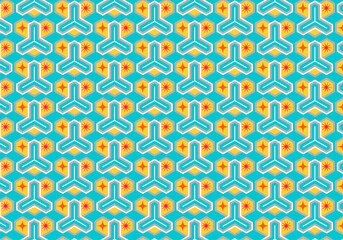 可愛い和柄素材　毘沙門亀甲