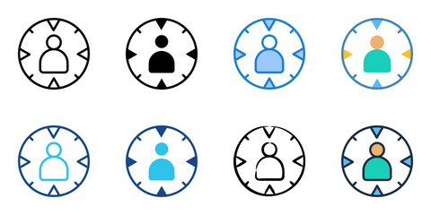 Personalization icon set multiple style collection 
