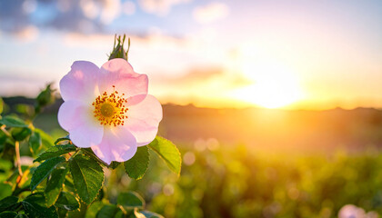 Close Solitary Dog Rose