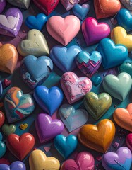 Colorful Hearts - A Vibrant Collection of Love and Affection.